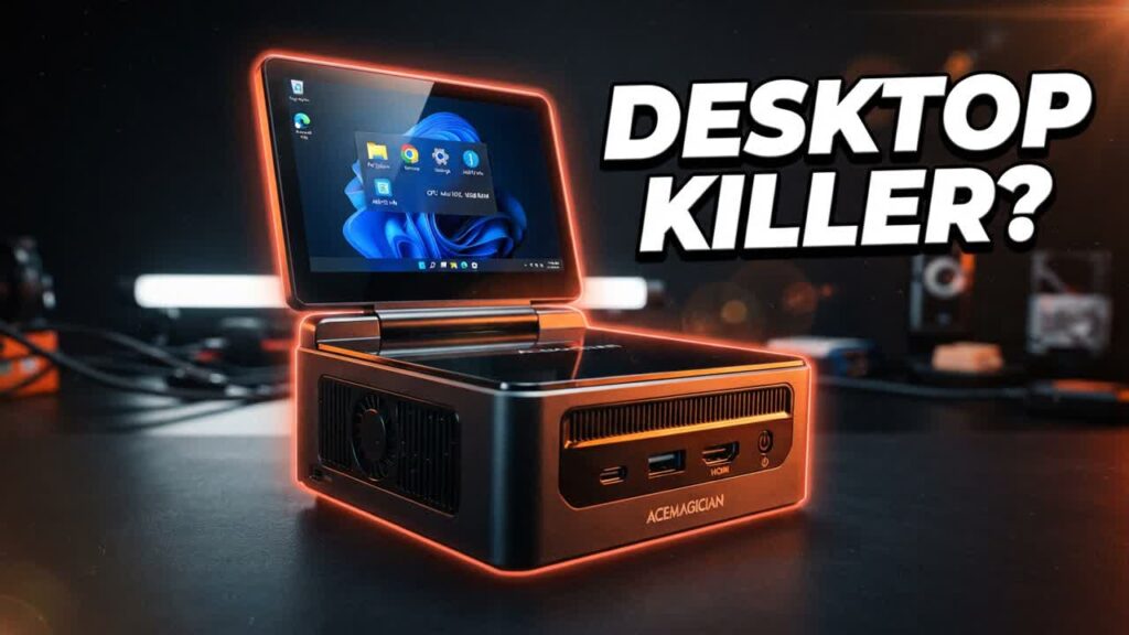 AM01S Mini PC: World’s First Flip Screen Design!