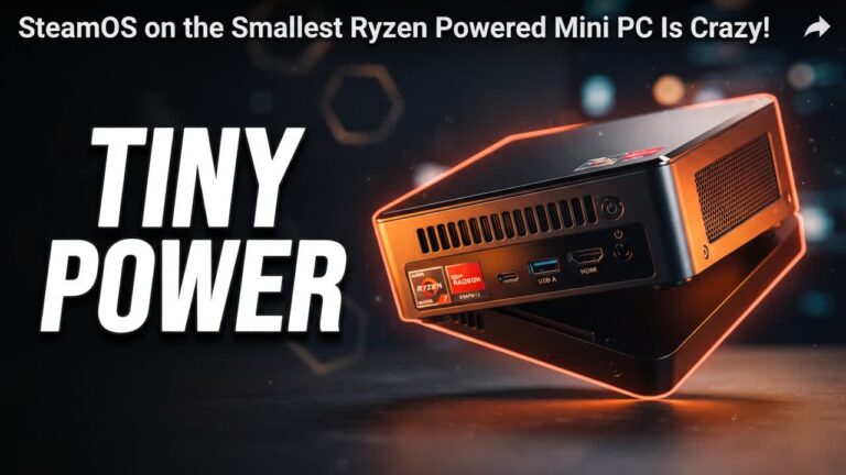 SteamOS on the Smallest Ryzen Powered Mini PC Is Crazy!