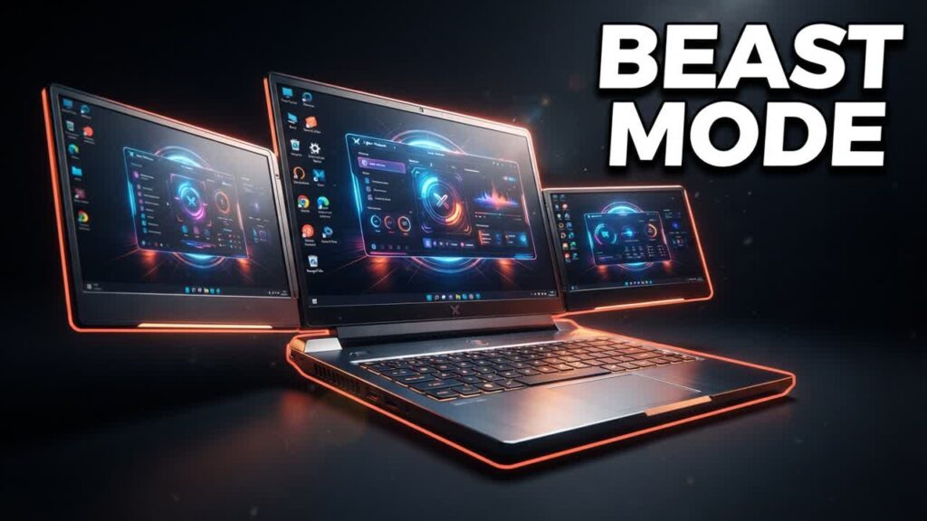 The New Xyber Medusa Is An Insane Triple Screen Laptop!