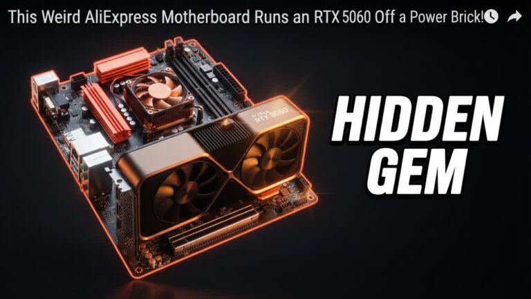 This Weird AliExpress Motherboard Runs an RTX 5060 Off a Power Brick!